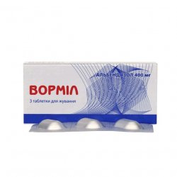 Вормил (аналог Альдазол, Альбендазол) жевательные таблетки 400 мг N3 в Ноябрьске и области фото